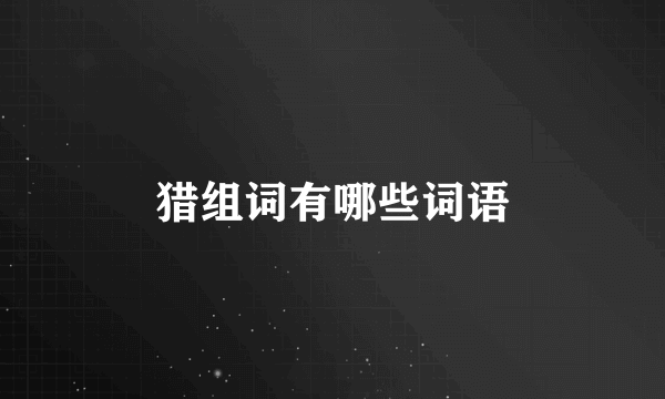 猎组词有哪些词语