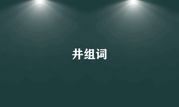 井组词