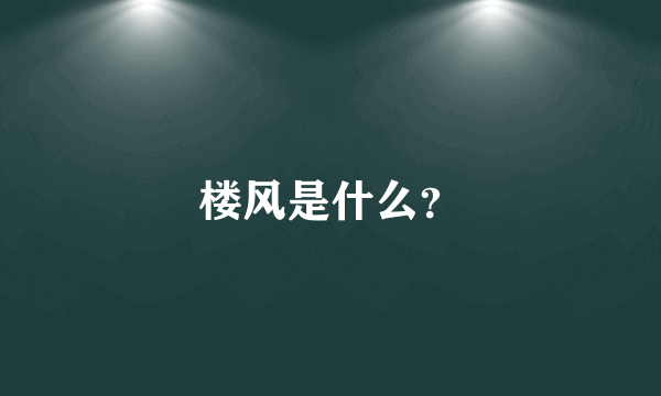 楼风是什么？