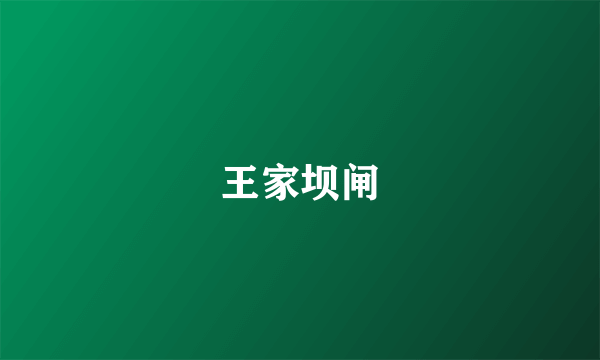 王家坝闸