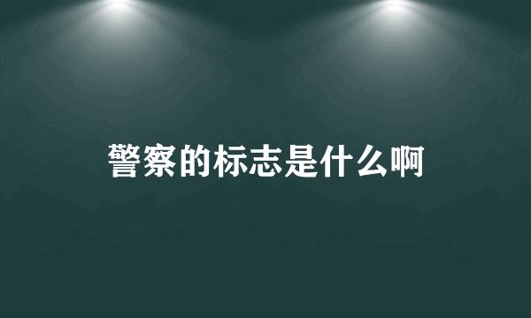 警察的标志是什么啊