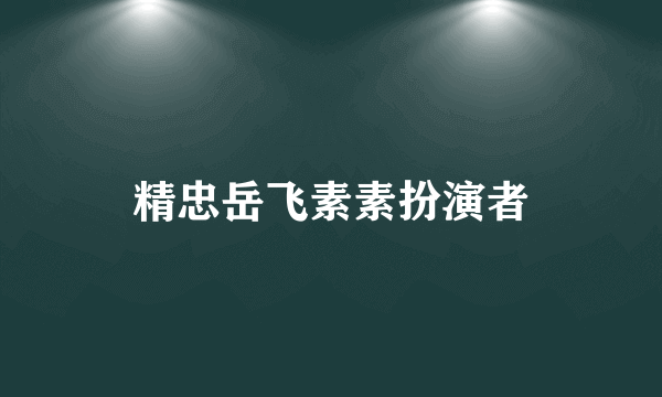 精忠岳飞素素扮演者