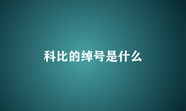 科比的绰号是什么