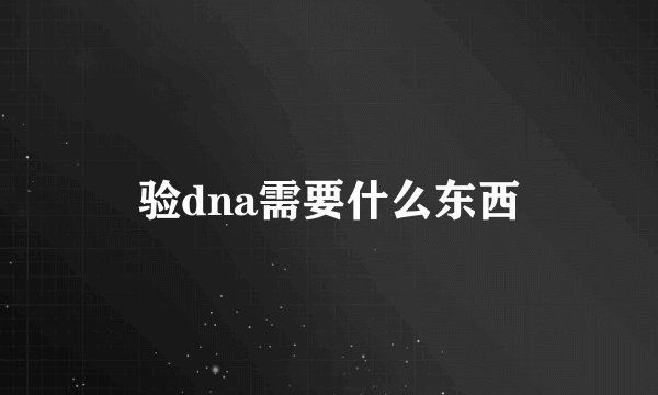 验dna需要什么东西