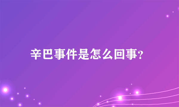 辛巴事件是怎么回事？