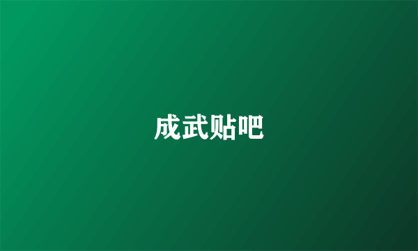 成武贴吧