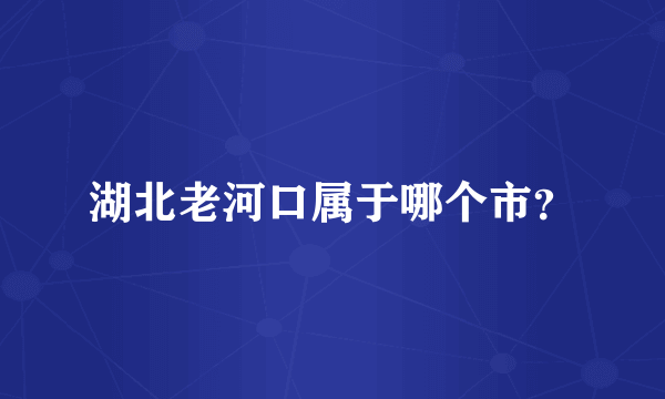 湖北老河口属于哪个市？