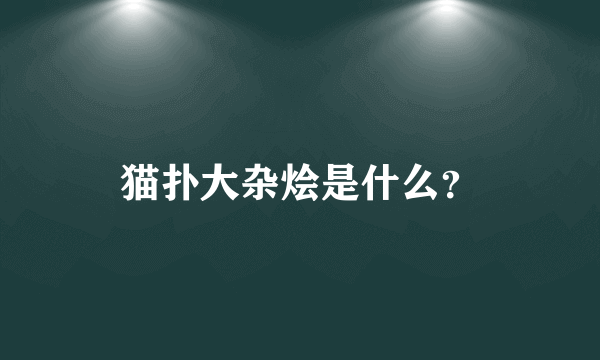 猫扑大杂烩是什么？