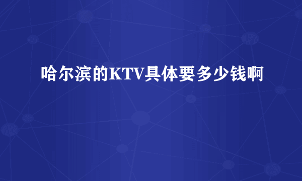 哈尔滨的KTV具体要多少钱啊