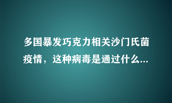 多国暴发巧克力相关沙门氏菌疫情，这种病毒是通过什么途径传播的？