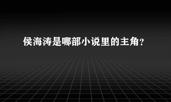 侯海涛是哪部小说里的主角？