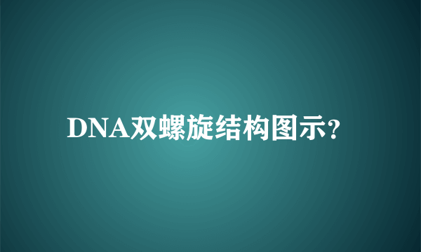 DNA双螺旋结构图示？