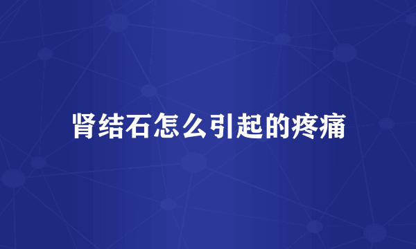 肾结石怎么引起的疼痛