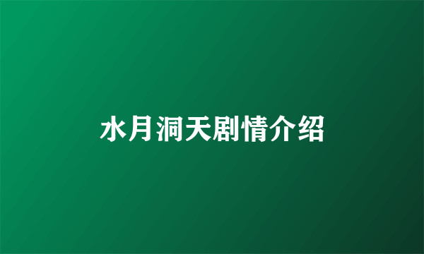 水月洞天剧情介绍