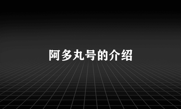 阿多丸号的介绍