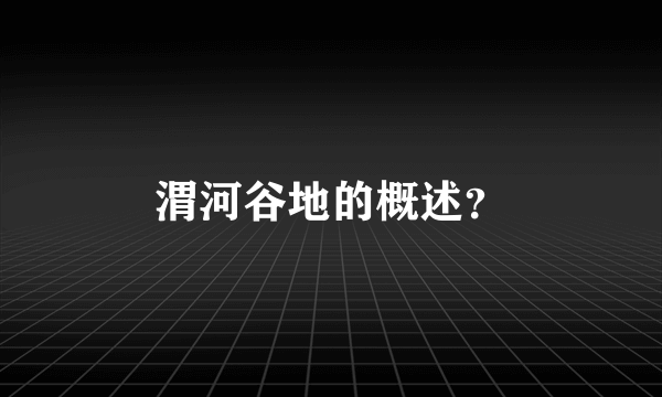 渭河谷地的概述？