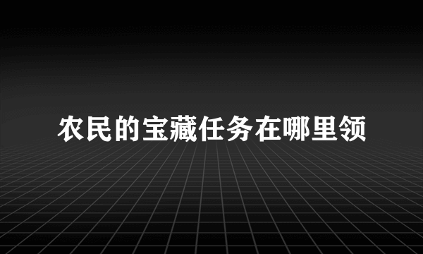 农民的宝藏任务在哪里领