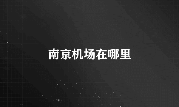 南京机场在哪里