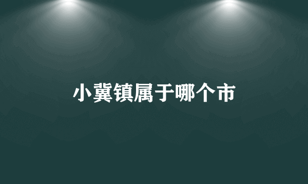 小冀镇属于哪个市