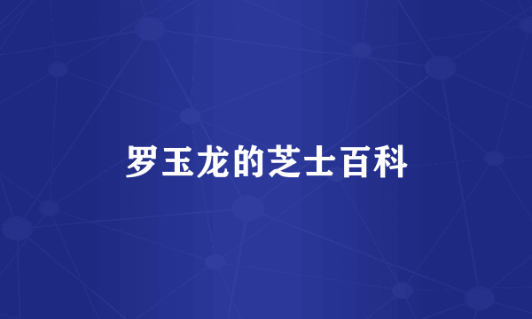 罗玉龙的芝士百科