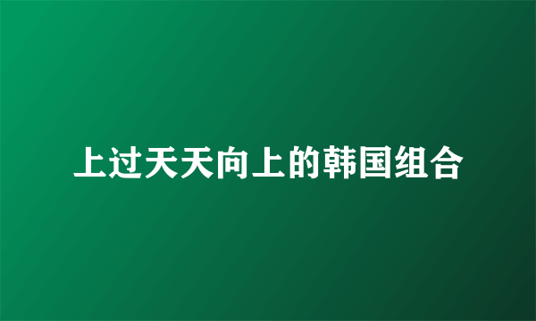 上过天天向上的韩国组合
