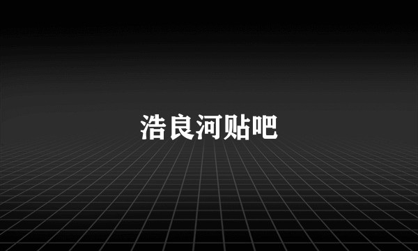 浩良河贴吧