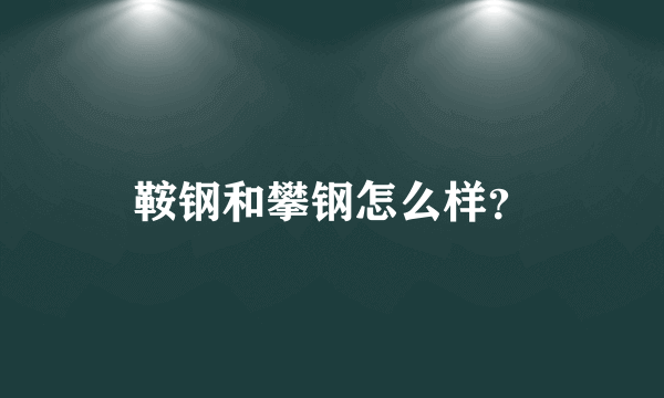 鞍钢和攀钢怎么样？