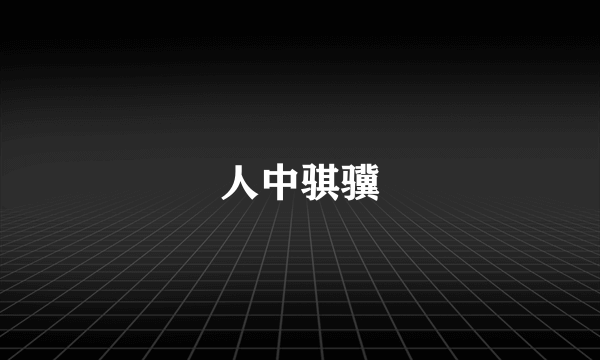 人中骐骥