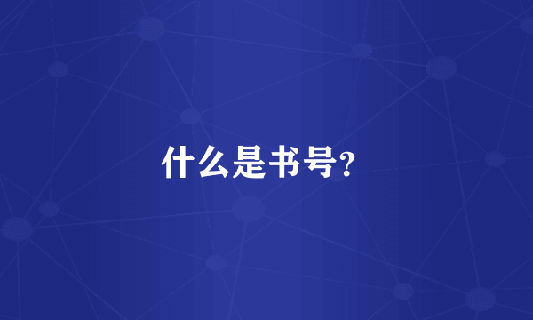 什么是书号？