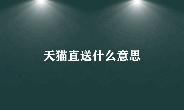 天猫直送什么意思