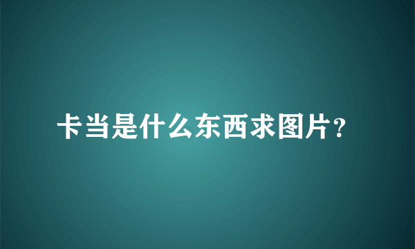 卡当是什么东西求图片？