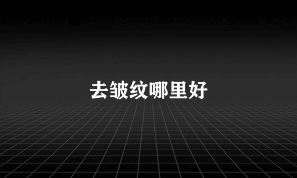 去皱纹哪里好