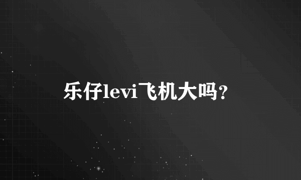 乐仔levi飞机大吗？