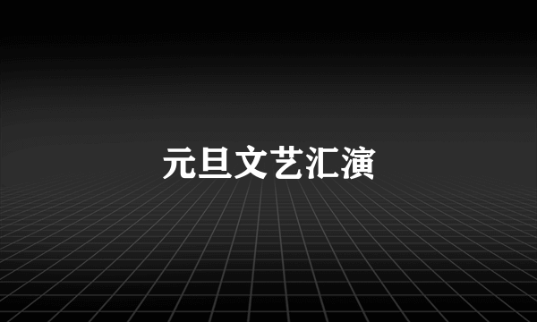 元旦文艺汇演