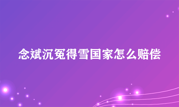 念斌沉冤得雪国家怎么赔偿