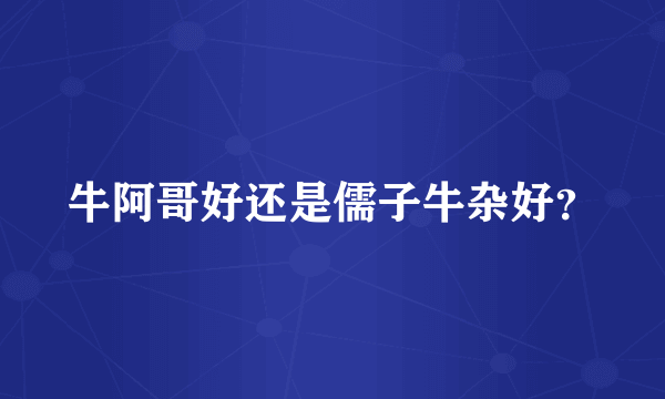 牛阿哥好还是儒子牛杂好？