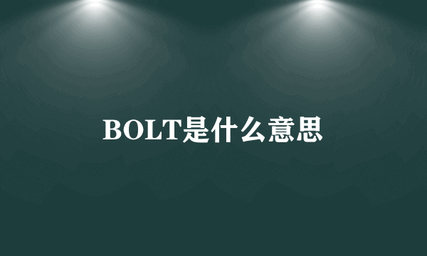 BOLT是什么意思