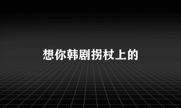 想你韩剧拐杖上的