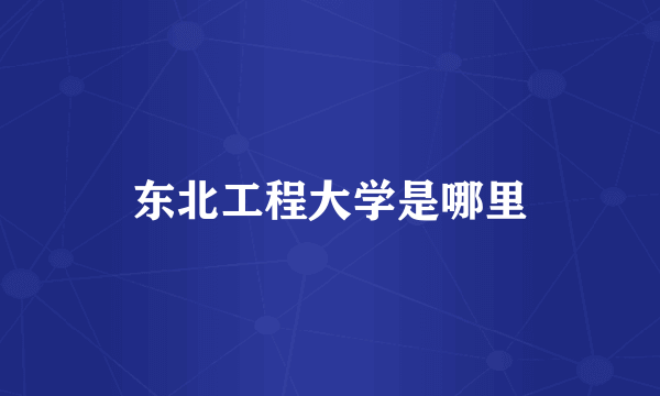 东北工程大学是哪里