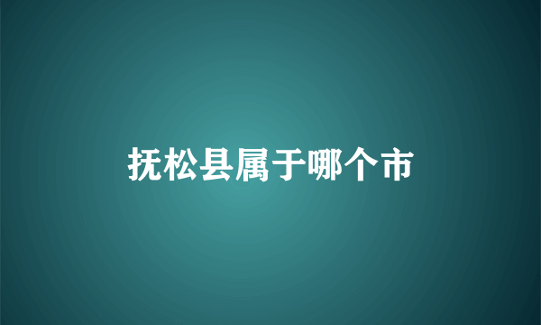 抚松县属于哪个市