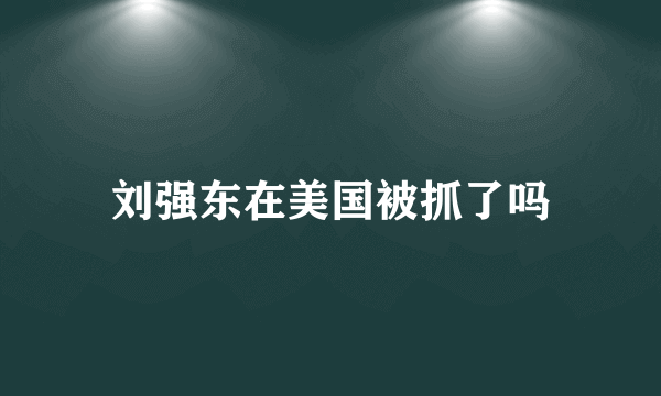 刘强东在美国被抓了吗
