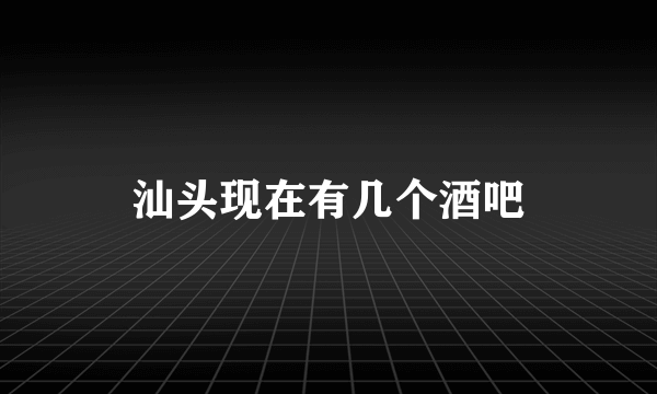 汕头现在有几个酒吧