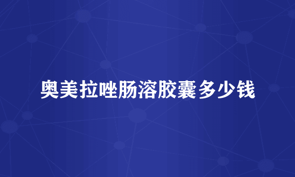 奥美拉唑肠溶胶囊多少钱