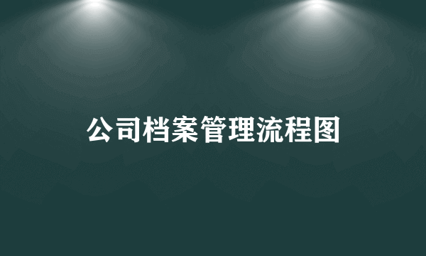 公司档案管理流程图