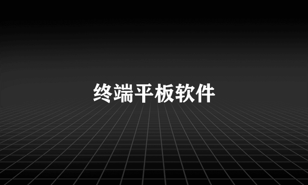 终端平板软件