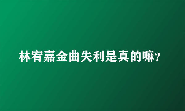 林宥嘉金曲失利是真的嘛？
