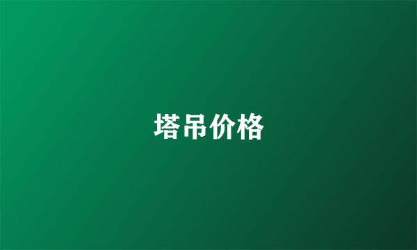 塔吊价格