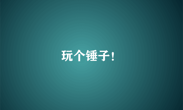 玩个锤子！