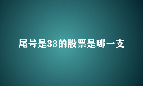 尾号是33的股票是哪一支