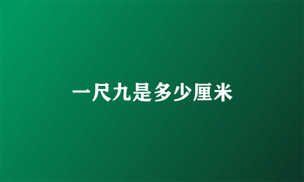 一尺九是多少厘米